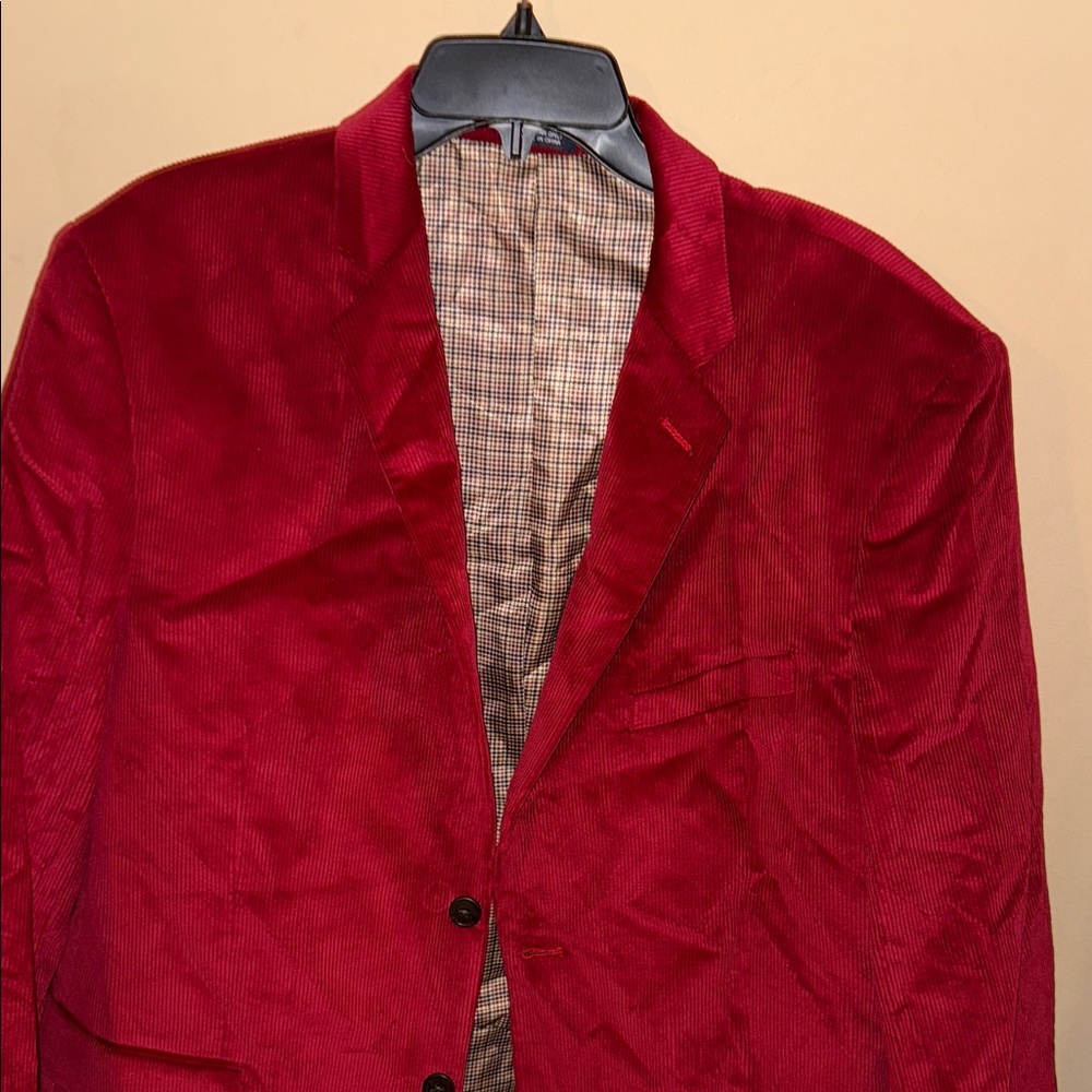 Saddlebred Rich Red Corduroy Blazer